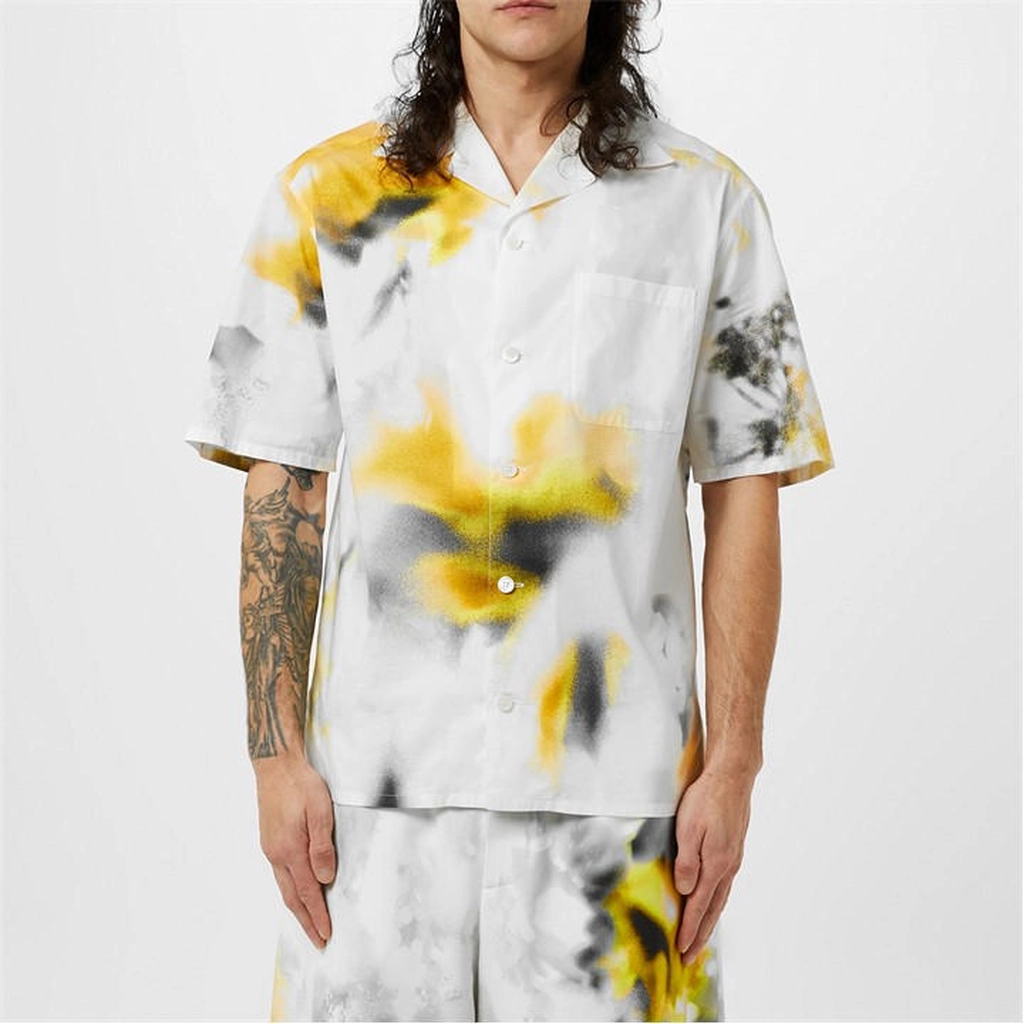 Alexander McQueen Obscured Flower Vacation Shirt - White